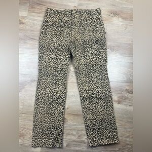 J. Crew Straight-leg Leopard Chino Pants 30